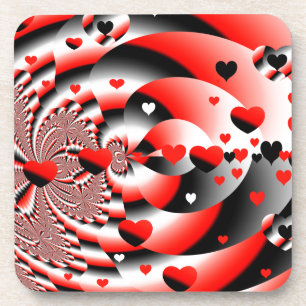 Schwebende Herzen Getränkeuntersetzer