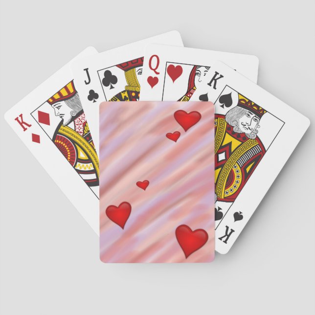 Schwebende Herzen Spielkarten (Rückseite)