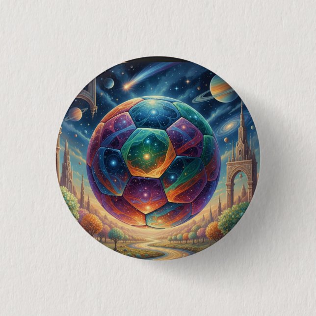 Schwebende Lichtkugel Button (Vorderseite)