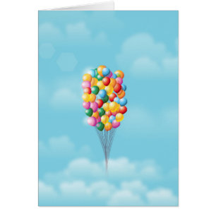 Schwebende Luftballons nach oben und weg.