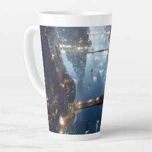 Schwebende Metropole am Himmel Milchtasse