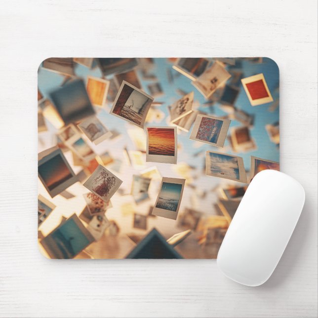 Schwebende Polaroid-Erinnerungen Mousepad (Mit Mouse)