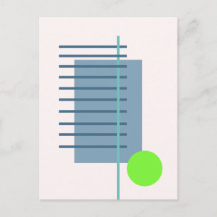 Schwebender Kreis 7 Geometrisches abstraktes Desig Postkarte