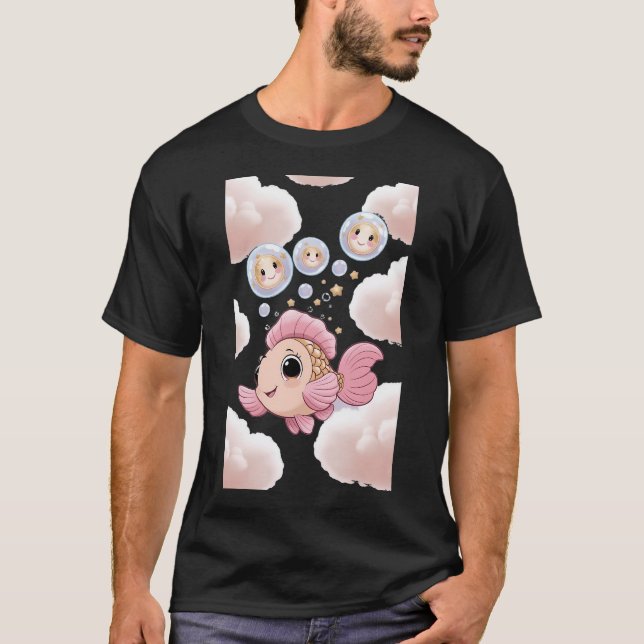 Schwebender Wolkenfisch T-Shirt (Vorderseite)