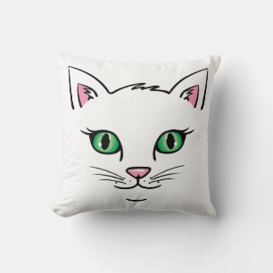 Schwebendes Katzen-Gesicht Kissen
