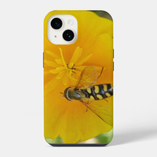 Schwebfliege und Kalifornischer Mohn iPhone Hülle