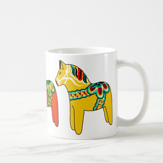 Schwede Dala Pferde Kaffeetasse (Rechts)