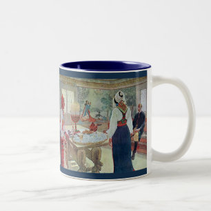 Schwede-schöne Kunst Carl Larsson-en Bergman Stug Zweifarbige Tasse