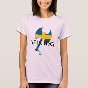 Schwede-Viking-Flagge Axt von Schweden T-Shirt