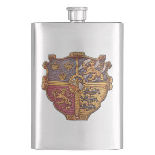 Schweden altes Wappen Flachmann