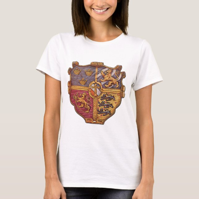 Schweden Antike Wappen T-Shirt (Vorderseite)
