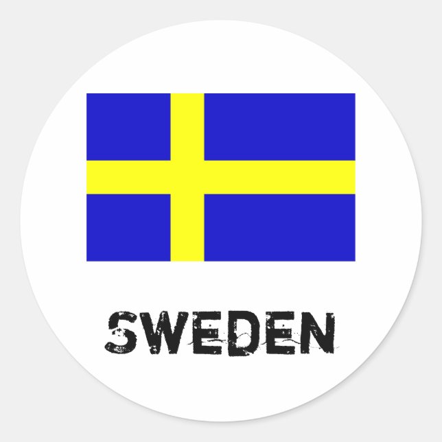 Schweden-Aufkleber Runder Aufkleber (Vorderseite)