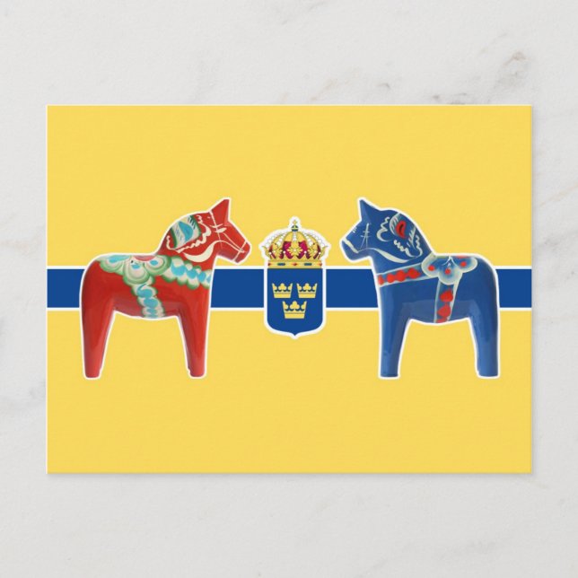 Schweden Dala Coat of Arms Postkarte (Vorderseite)