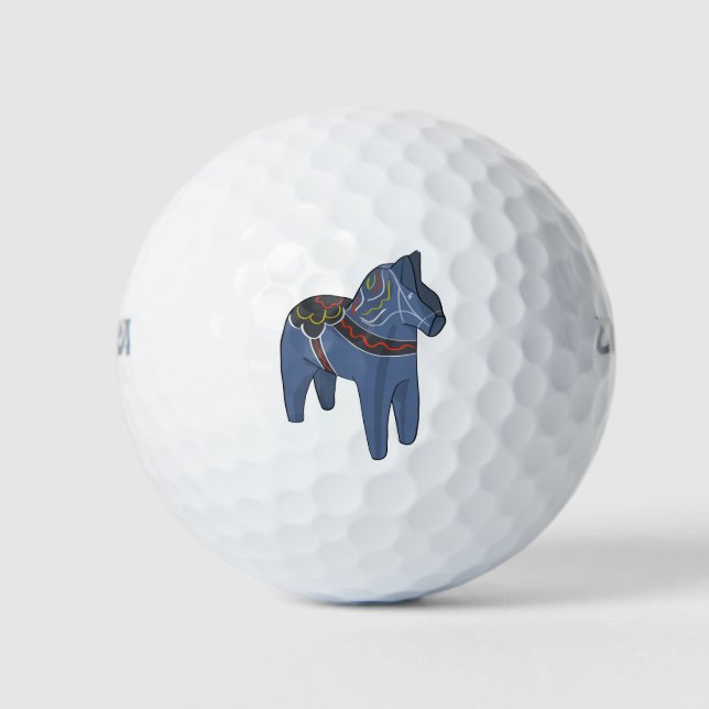 Schweden Dala Horse Dalecarlian Schwedisch Golfball (Vorderseite)
