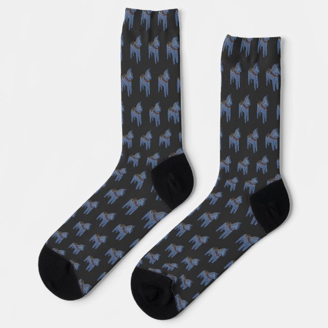 Schweden Dala Horse Dalecarlian Schwedisch Socken (Linkes Detail)