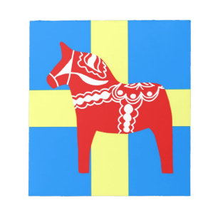 Schweden Dala Horse Notizblock