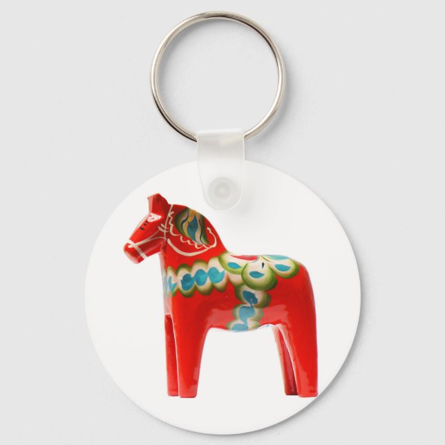 Schweden Dala Horse Schlüsselanhänger (Vorderseite)