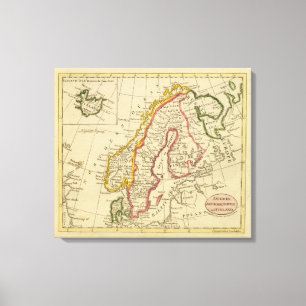 Schweden, Dänemark, Norwegen, Finnland, Island Leinwanddruck