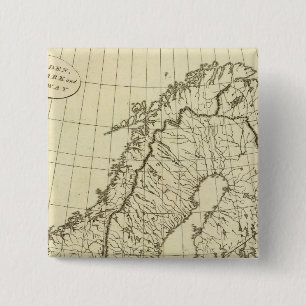Schweden, Dänemark, Norwegen, Kontur Button
