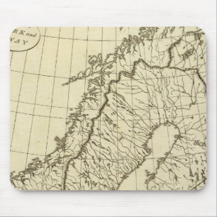 Schweden, Dänemark, Norwegen, Kontur Mousepad