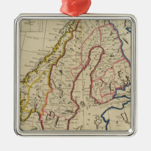 Schweden, Dänemark, Norwegen und Finnland 2 Silbernes Ornament