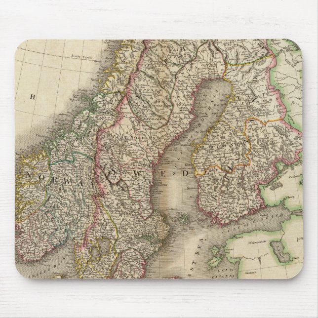 Schweden, Dänemark und Norwegen Mousepad (Vorne)