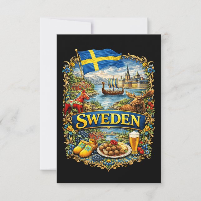 Schweden Dankeskarte (Vorderseite)