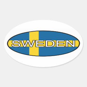 Schweden-Euro-Aufkleber Ovaler Aufkleber