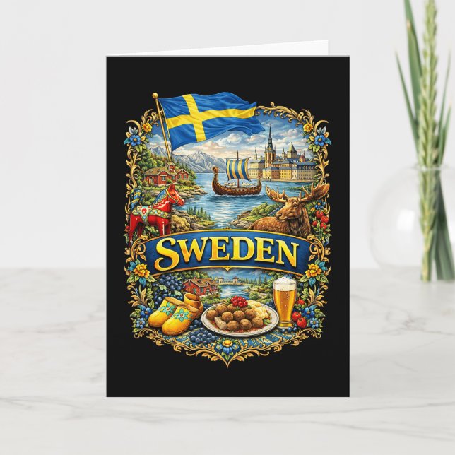 Schweden Feiertagskarte (Vorderseite)