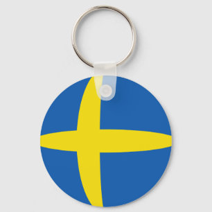 Schweden Fisheye Flag Schlüsselanhänger