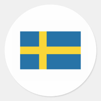 Schweden FLAG International Runder Aufkleber