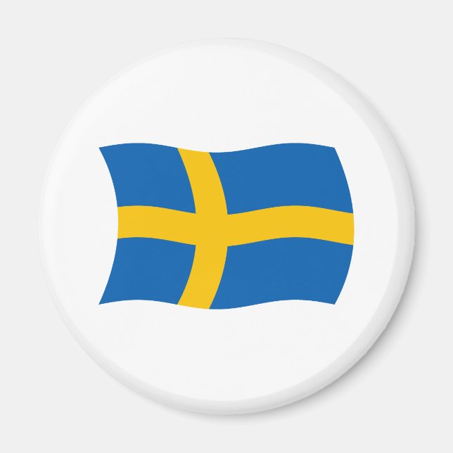 Schweden Flag Magnet (Vorne)