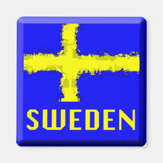 SCHWEDEN FLAG Magnet (Vorne)