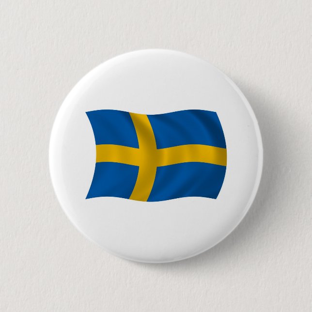 Schweden-Flagge-Button Button (Vorderseite)
