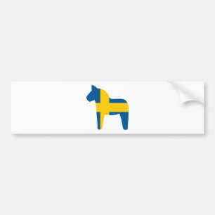 Schweden-Flagge Dala Pferd Autoaufkleber