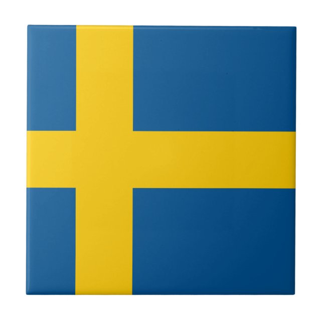 Schweden-Flagge Fliese (Vorderseite)