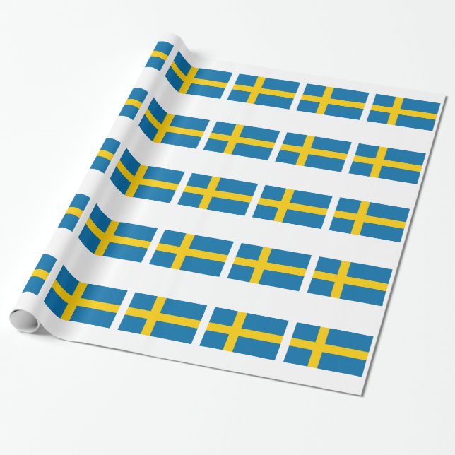 Schweden-Flagge Geschenkpapier (Ungerollt)
