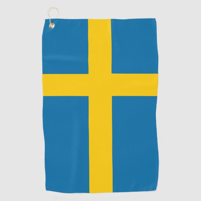 Schweden-Flagge Golfhandtuch (Vorderseite)