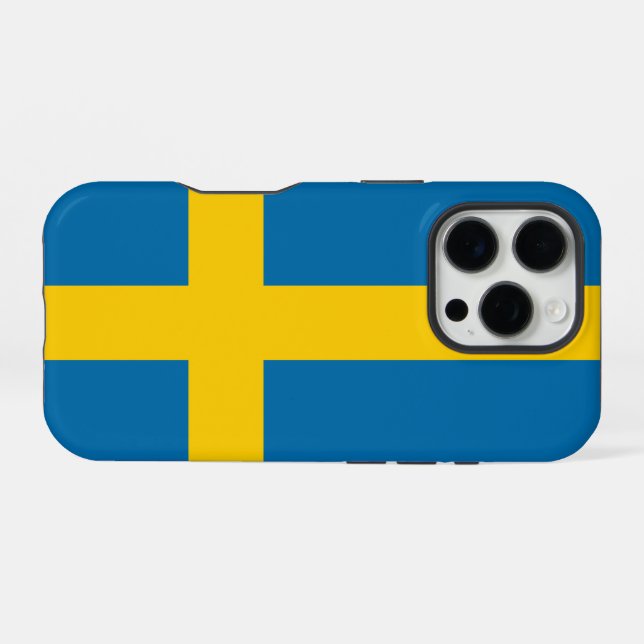 Schweden-Flagge iPhone 16 Pro Hülle (Rückseite (Horizontal))