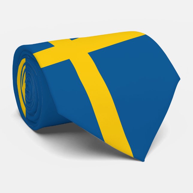 Schweden-Flagge Krawatte (Gerollt)