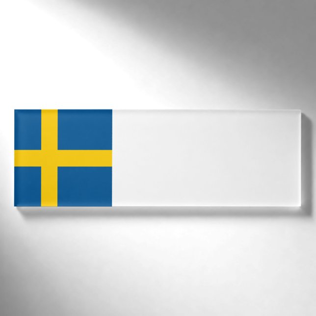 Schweden-Flagge Namenschild (Vorderseite)
