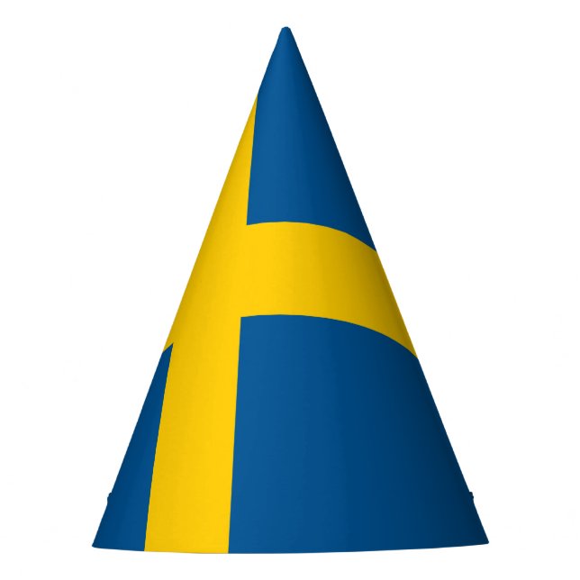 Schweden-Flagge Partyhütchen (Vorderseite)