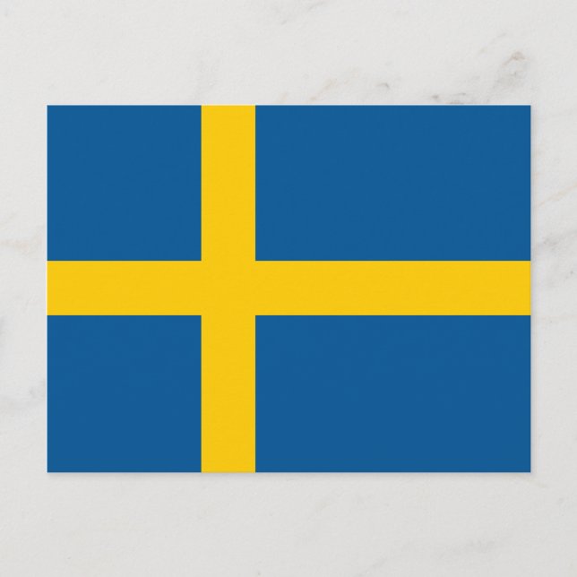 Schweden Flagge Postkarte (Vorderseite)
