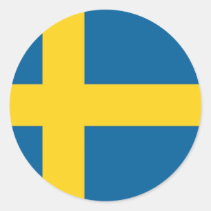Schweden-Flagge Runder Aufkleber