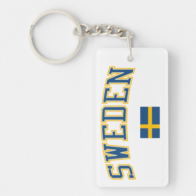 Schweden + Flagge Schlüsselanhänger (Vorderseite)