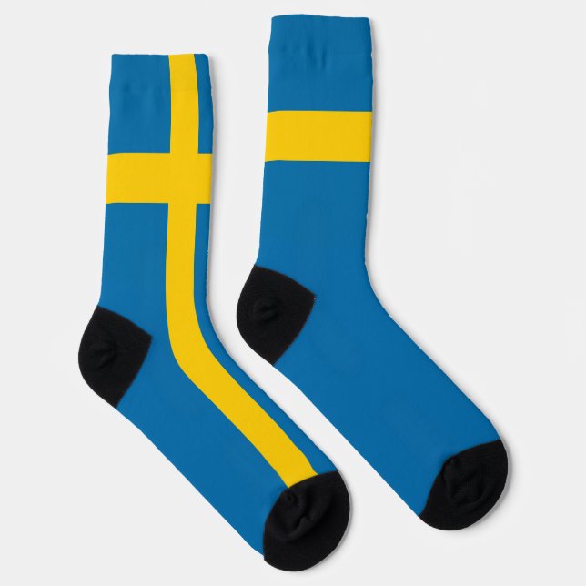 Schweden Flagge Schwedischer Nationalstolz Spaß Pa Socken (Rechts)