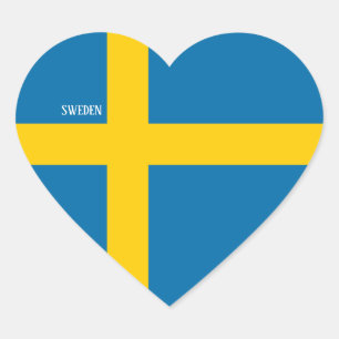 Schweden Flagge Splendid Patriotic Herz-Aufkleber