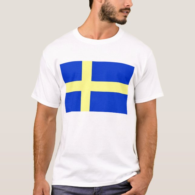 Schweden-Flagge T-Shirt (Vorderseite)