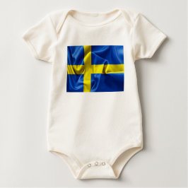 Schweden Flaggen Baby Bodysuit Baby T-shirt