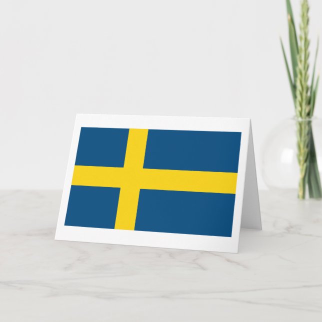 Schweden-Flaggen-Gruß-Karte Karte (Vorderseite)
